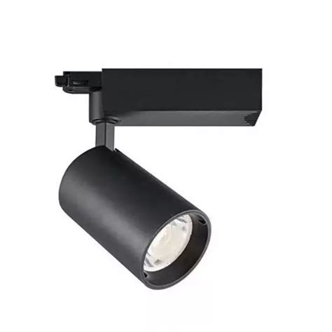 Spot Led Sur Rail W Cob Noir Lm Triphas Blanc Chaud K