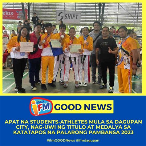 Apat Na Students Athletes Mula Sa Dagupan City Nag Uwi Ng Titulo At