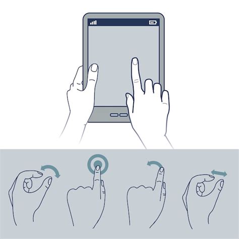 Premium Vector Vector Hand Icons Touchscreen Interface Illustration