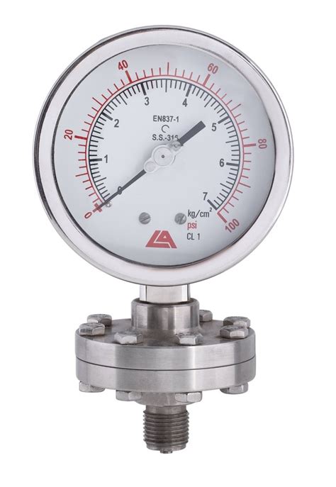 6 Inch 150 Mm LA Analog Diaphragm Pressure Gauges 7 Bar At Rs 1700