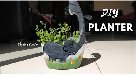 DIY Planter Using Plastic Detergent Bottle Recycled Crafts DIY