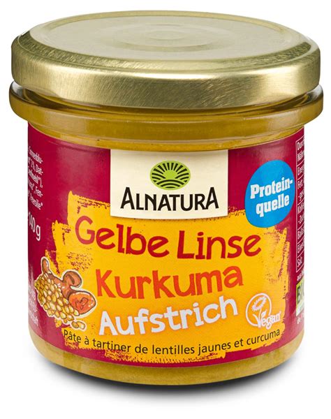 Alnatura Bio Gelbe Linse Kurkuma Aufstrich