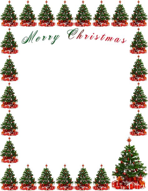 Christmas Tree Border : Christmas Tree Border Design Isolated On White ...