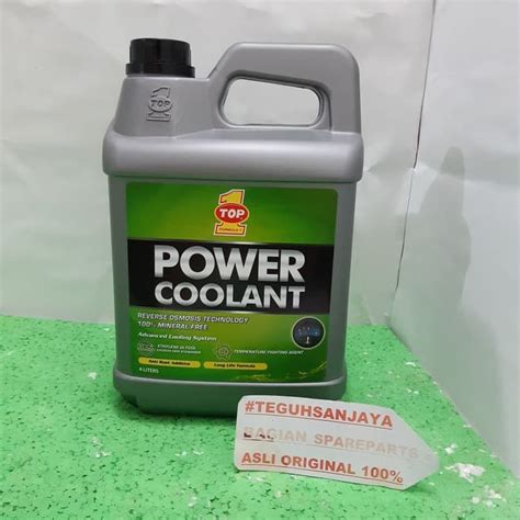 Air Radiator Top 1 One Power Coolant Hijau 4 Liter Untuk Motor Mobil