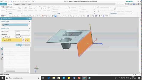 Ug Nx Sheet Metal Tutorial Dimple Louvers Youtube