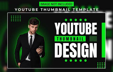 premium psd modern  professional youtube thumbnail design  green