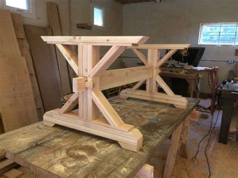 Custom Counter Height Trestle Table Kit For Diane