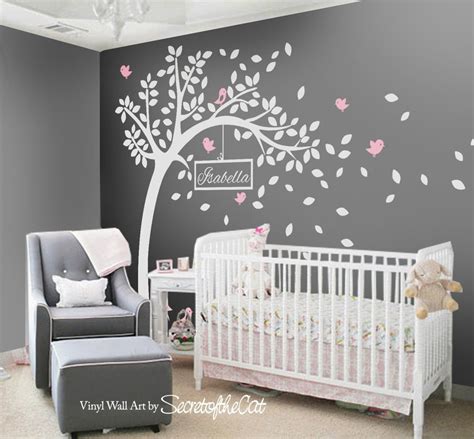 Wall Decal Nursery Wall Decals Tree Decal With Name Large Tree Wall