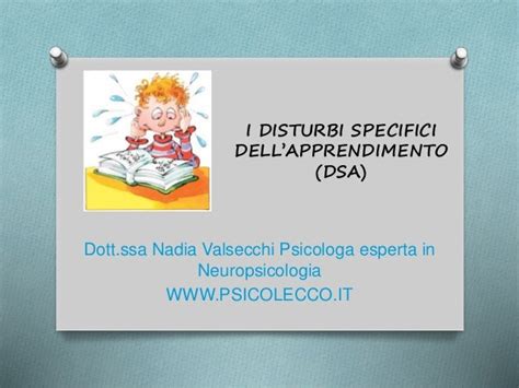 I Disturbi Specifici Dellapprendimento