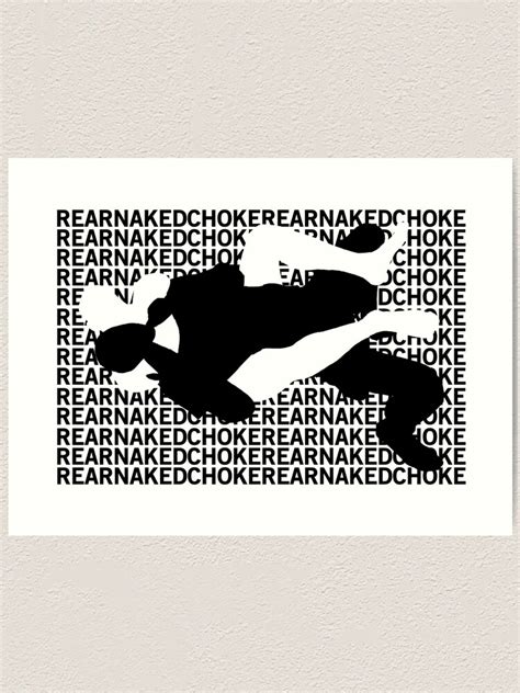 Jiu Jitsu MMA Rear Naked Choke Art Print By Yin Redbubble