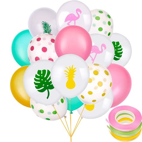 50 Piezas De Globos De Fiesta Hawaiana Globos De Látex Incluye Globos