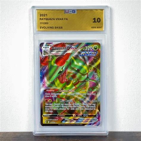 Graded Rayquaza VMAX FA Evolving Skies 111 203 UCG 10 Catawiki