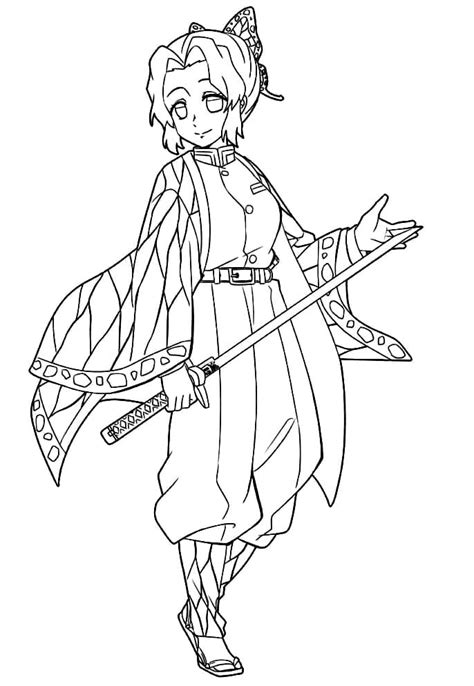 Demon Slayer Coloring Pages Shinobu