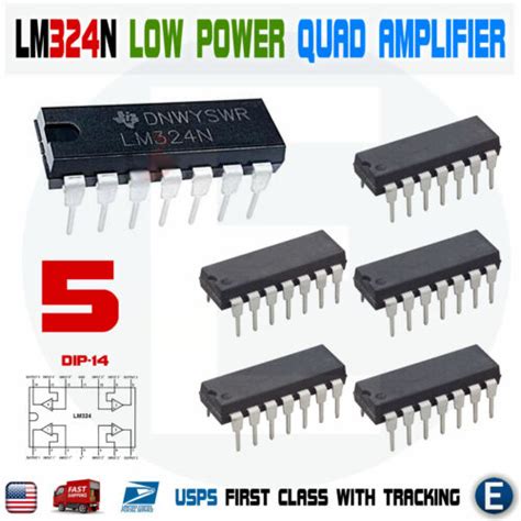 Pcs Lm N Lm Dip Ti Low Power Quad Op Amplifier Ic Ebay