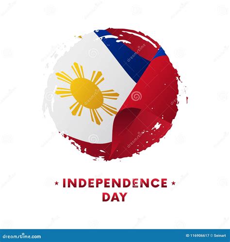 Banner Or Poster Of Philippines Independence Day Celebration Waving