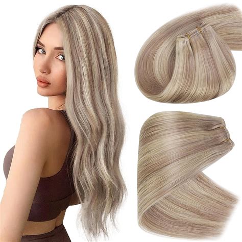 Amazon Sunny Weft Hair Extensions Human Hair Blonde 12inch