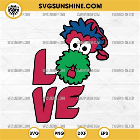 Love Phillies Phanatic Svg Philadelphia Phillies Mascot Svg