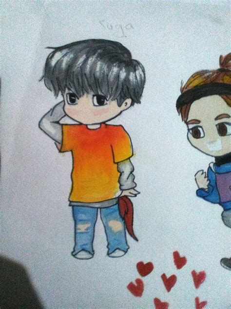 Tae Suga Chim Chibi Fanart Genius Yoongi Amino