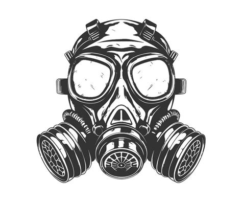 Premium Vector Gas Mask Vector Illustration Design