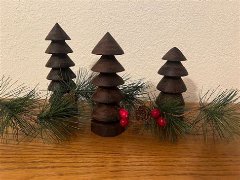 Black Walnut 6 Inch Christmas Trees Etsy