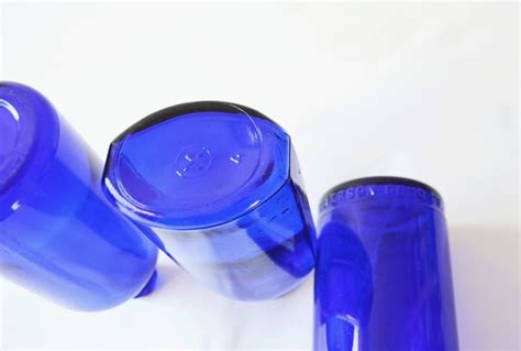 Lot Of 3 Vintage Cobalt Blue Glass Bottles Etsy