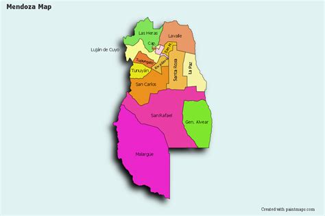 Create Custom Mendoza Map Chart with Online, Free Map Maker.