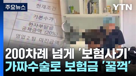 가짜수술로 실손보험금 챙긴 병원 일당원장은 마약류 취해 진료 Ytn 동영상 Dailymotion