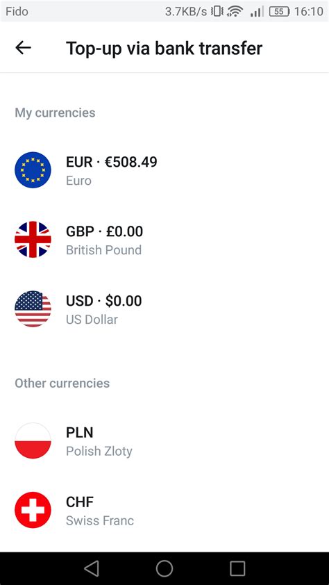 Unable To Top Up Revolut Account By Bank Transfer Euros Revolut