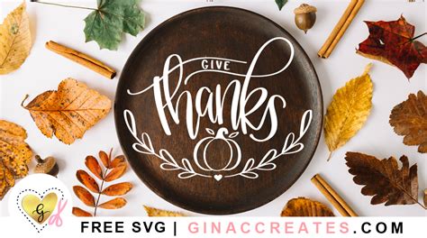 Give Thanks Thanksgiving Svg Cut File