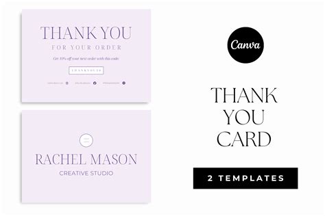 Thank You Card Canva Template Graphic By Visual Fusion Studio