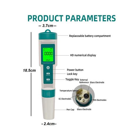 C Medidor Calidad De Agua En Sal Ph Tds Ec Orp Sg