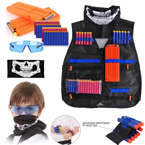 Kids Tactical Vest Suit Kit Set For Nerf Guns N Strike Elite Series