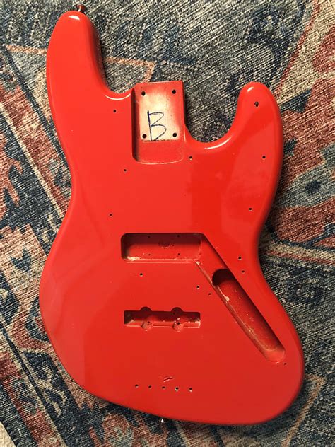 Fender Jazz Bass Body Fiesta Red Reverb