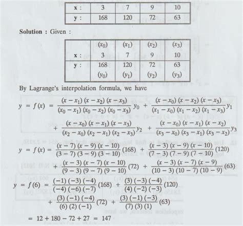 Lagrange S Interpolation Solved Example Problems