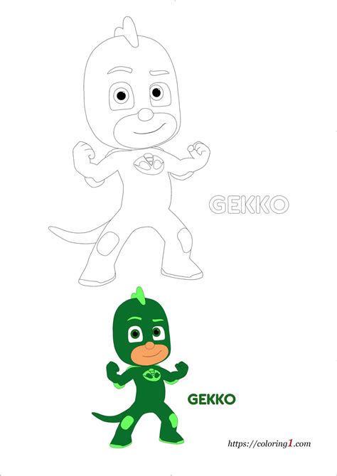 Pj Masks Gekko Coloring Pages - 2 Free Coloring Sheets (2021)