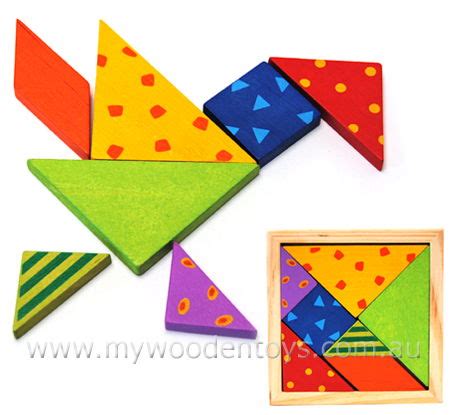 Mini Wooden Tangram Puzzle Game At My Wooden Toys