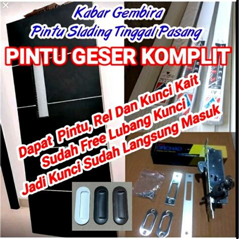 Jual Pintu Geser Komplit Dapat Rel Slading Kunci Slading Free Handel