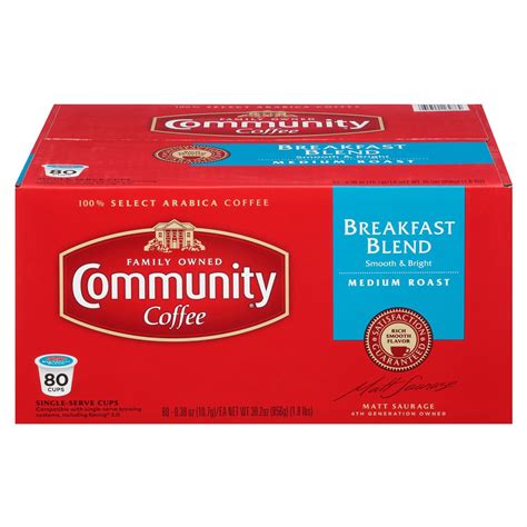 Community Coffee Breakfast Blend Coffee Pods for Single Serve Coffee M ...