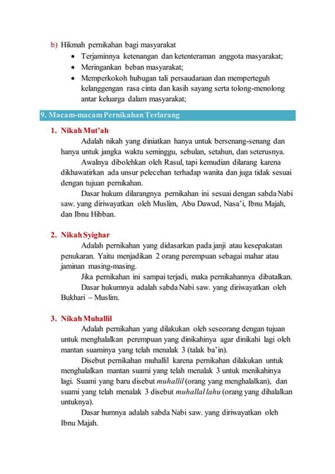 Fiqih Rangkuman Bab Nikah Pdf