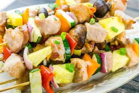 30 Minute Pork and Vegetable Kebabs - Grilled or Broiled | Babaganosh