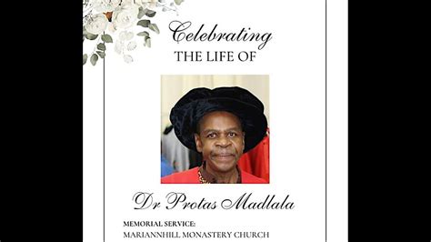 Memorial Service Dr Protas Madlala Youtube