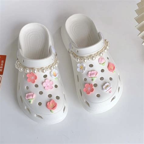 Croc Jibz Flower Core Diy Set Shoes Charm Button Shopee Philippines