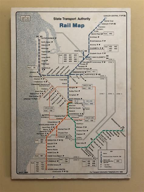 Transit Maps Historical Map Suburban Rail Map Of Adelaide South