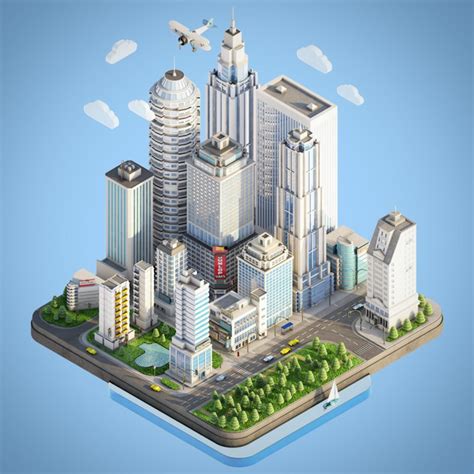 Town city 3D model - TurboSquid 1325331