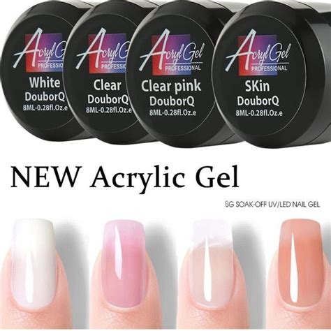 4Color UV Builder Gel Crystal Nails Transparent UV Gel For French Art