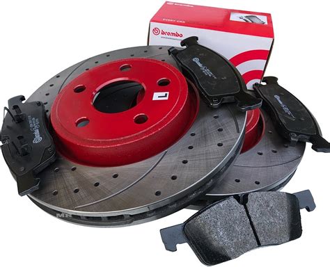 Przednie Klocki Brembo Wiercone Tarcze Hamulcowe Mm Red Dodge