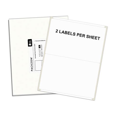 200 Half Sheet Self Adhesive Shipping Labels For Laser Inkjet