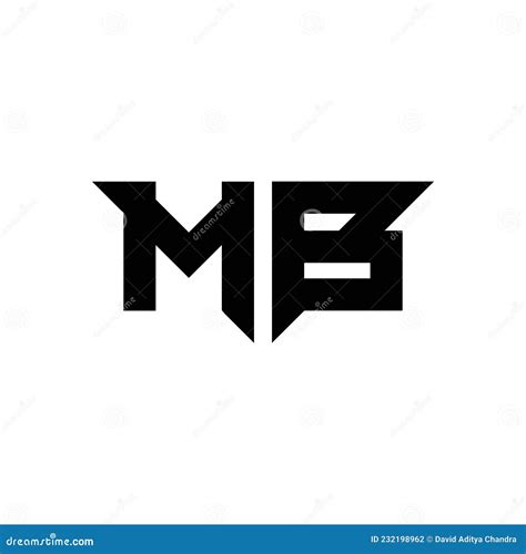 Mb Logo Monogram Design Template Stock Vector Illustration Of Black