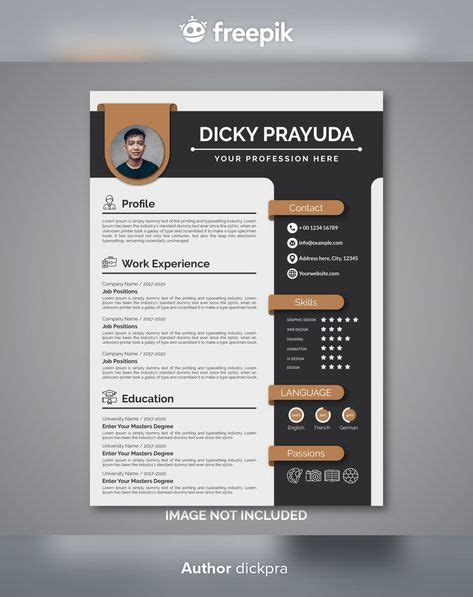 Premium Vector Professional Curriculum Vitae Template Curriculum