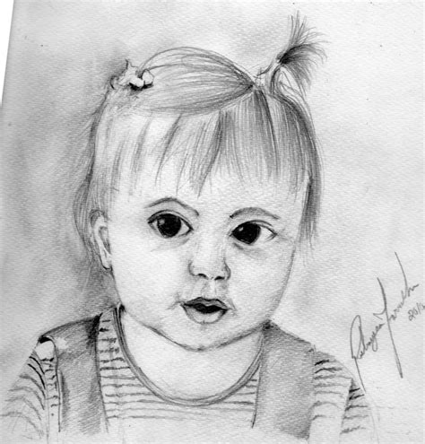 Baby Girl Sketch at PaintingValley.com | Explore collection of Baby Girl Sketch